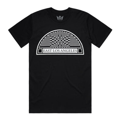 CrownMinded East Los Angeles Arch Black White Tee