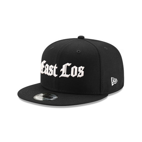 East Los Angeles Black on White Old English 9Fifty Snapback