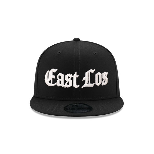 East Los Angeles Black on White Old English 9Fifty Snapback