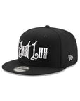 East Los Old English Graffiti Font Black on White 9Fifty Snapback