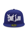 East Los Old English Graffiti Font Royal on White 59Fifty Fitted