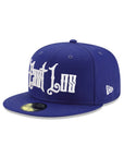 East Los Old English Graffiti Font Royal on White 59Fifty Fitted