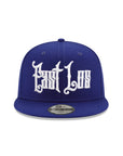 East Los Old English Graffiti Font Royal on White 9Fifty Snapback
