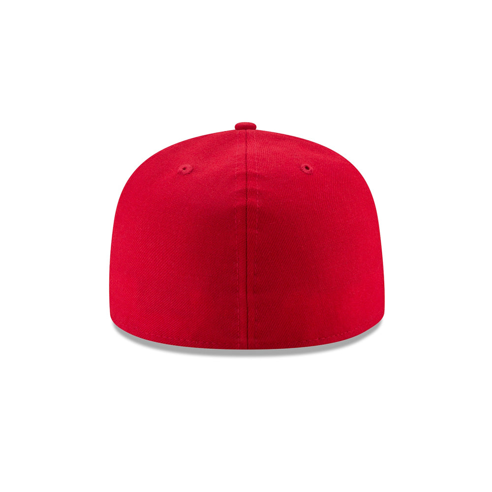 West Side Old English Graffiti Font Red on Black 59Fifty Fitted