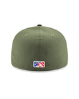 Fayetteville Woodpeckers Olive Black Camo 2 Tone Alternate Logo MiLB SP 59Fifty Fitted
