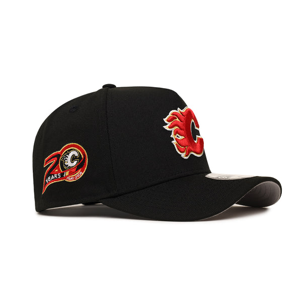 Calgary Flames 20th Anniversary SP NHL Black 9Forty A-Frame Snapback