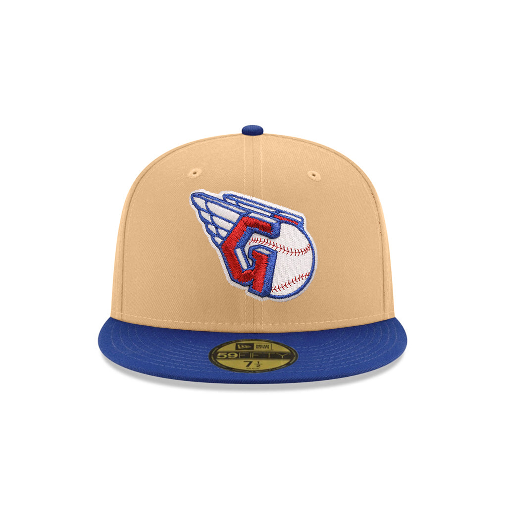 Cleveland Guardians Candied Pecan Blue 2 Tone Goodyear Ballpark SP 59Fifty Fitted