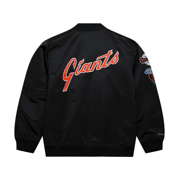 Mitchell & Ness San Francisco Giants Lightweight Satin Bomber Jacket