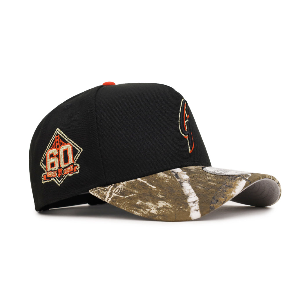 San Francisco Giants Black Real Tree 60th Anniversary SP 9Forty A-Frame Snapback