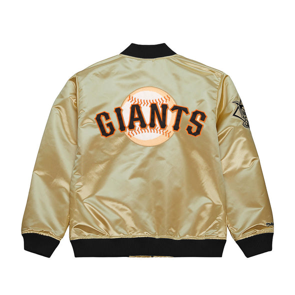 Mitchell & Ness San Francisco Giants Lightweight Gold Satin Jacket