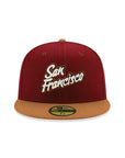 San Francisco Giants Cardinal Bronze 2 Tone Oracle Park 25th Anniversary SP 59Fifty Fitted