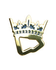CrownMinded New Era Flag Outline Gold Crown Pin