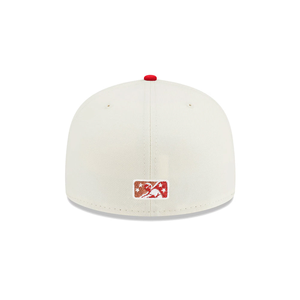 Fresno Grizzlies Chrome Red 2 Tone Bear Flag SP MiLB 59Fifty Fitted