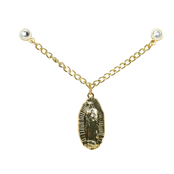 CrownMinded Virgin Mary Virgen De Guadalupe Cap Chain Pin