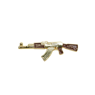 CrownMinded Gold And Brown AK47 Cap Pin