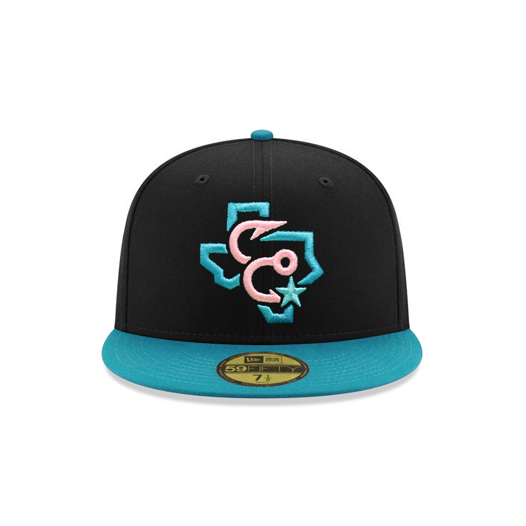 Corpus Christi Hooks Black Aqua Astros City Connect SP 59Fifty Fitted