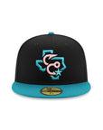 Corpus Christi Hooks Black Aqua Astros City Connect SP 59Fifty Fitted