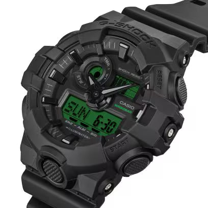 G-SHOCK Analog-Digital Green and Black Resin Watch