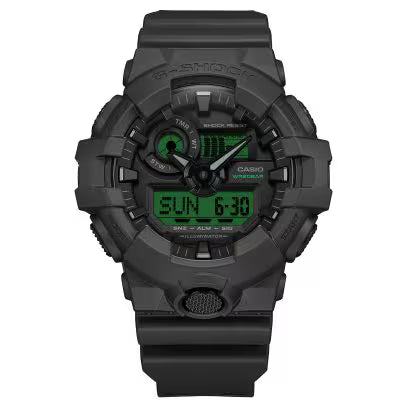 G-SHOCK Analog-Digital Green and Black Resin Watch