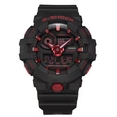 G-SHOCK Analog-Digital Red and Black Resin Watch