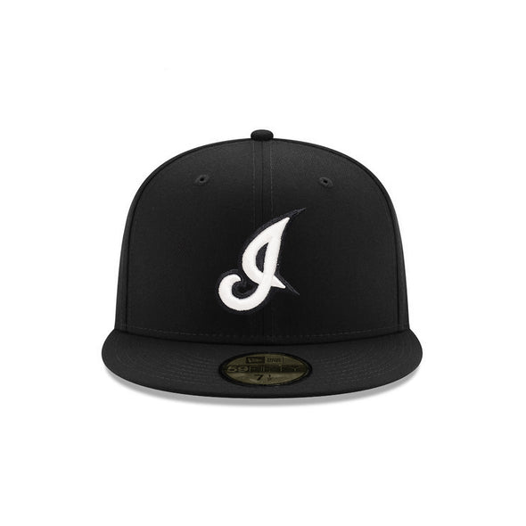 Cleveland Indians Black on White 59Fifty Fitted