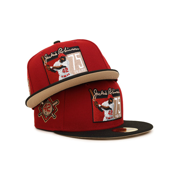 Jackie Robinson Red Black 2 Tone 75th Anniversary No. 42 SP 59Fifty Fitted