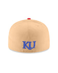 Kansas Jayhawks Candied Pecan Blue 2 Tone 50th NCAA Championship Anniversary SP 59Fifty Fitted