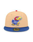 Kansas Jayhawks Candied Pecan Blue 2 Tone 50th NCAA Championship Anniversary SP 59Fifty Fitted