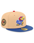 Kansas Jayhawks Candied Pecan Blue 2 Tone 50th NCAA Championship Anniversary SP 59Fifty Fitted