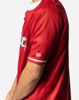 Diablos Rojos Del Mexico Club De Beisbol LMB Red Pinstripe Jersey