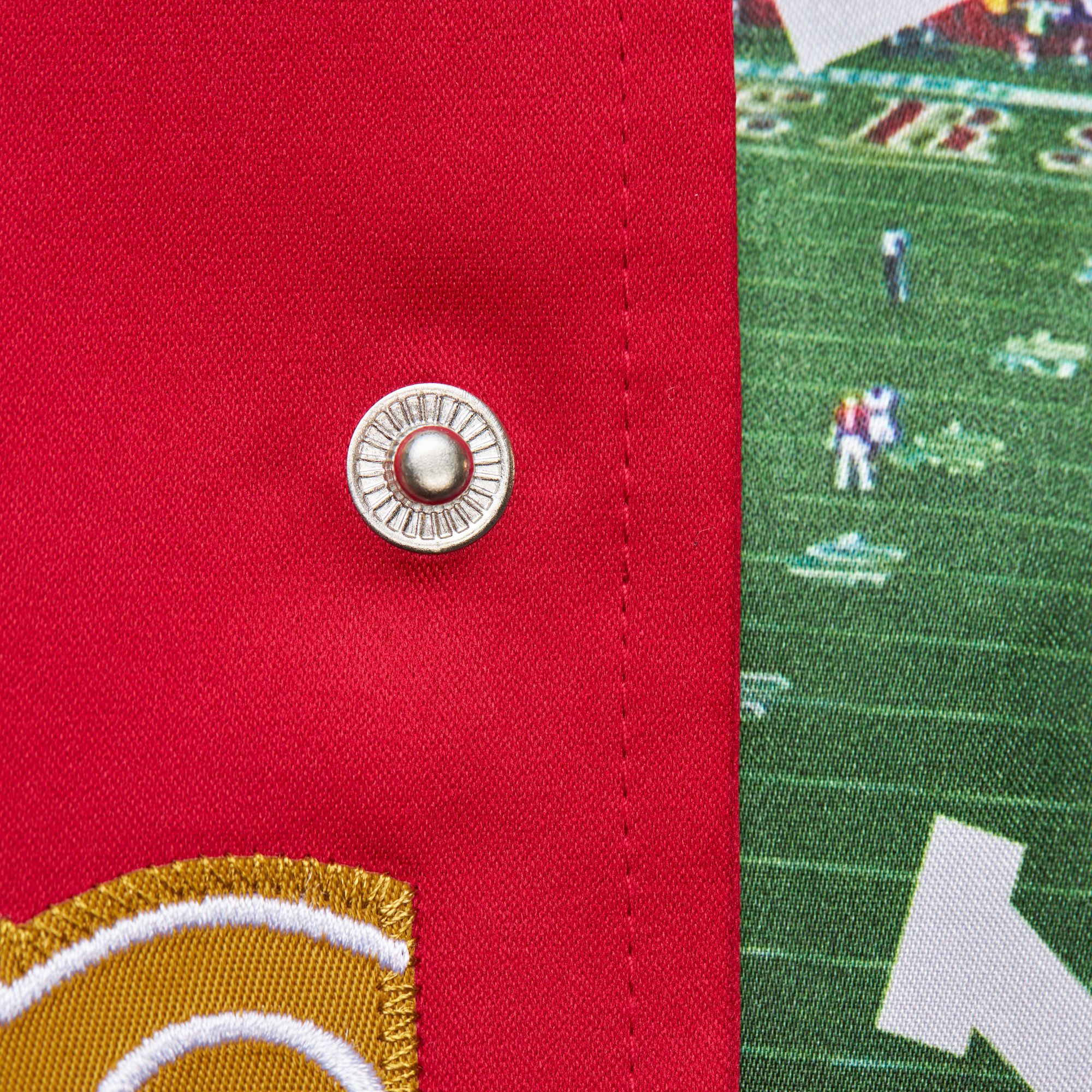 Mitchell &amp; Ness San Francisco 49ers Red Gold Faithful To The Bay Lightweight Satin Jacket