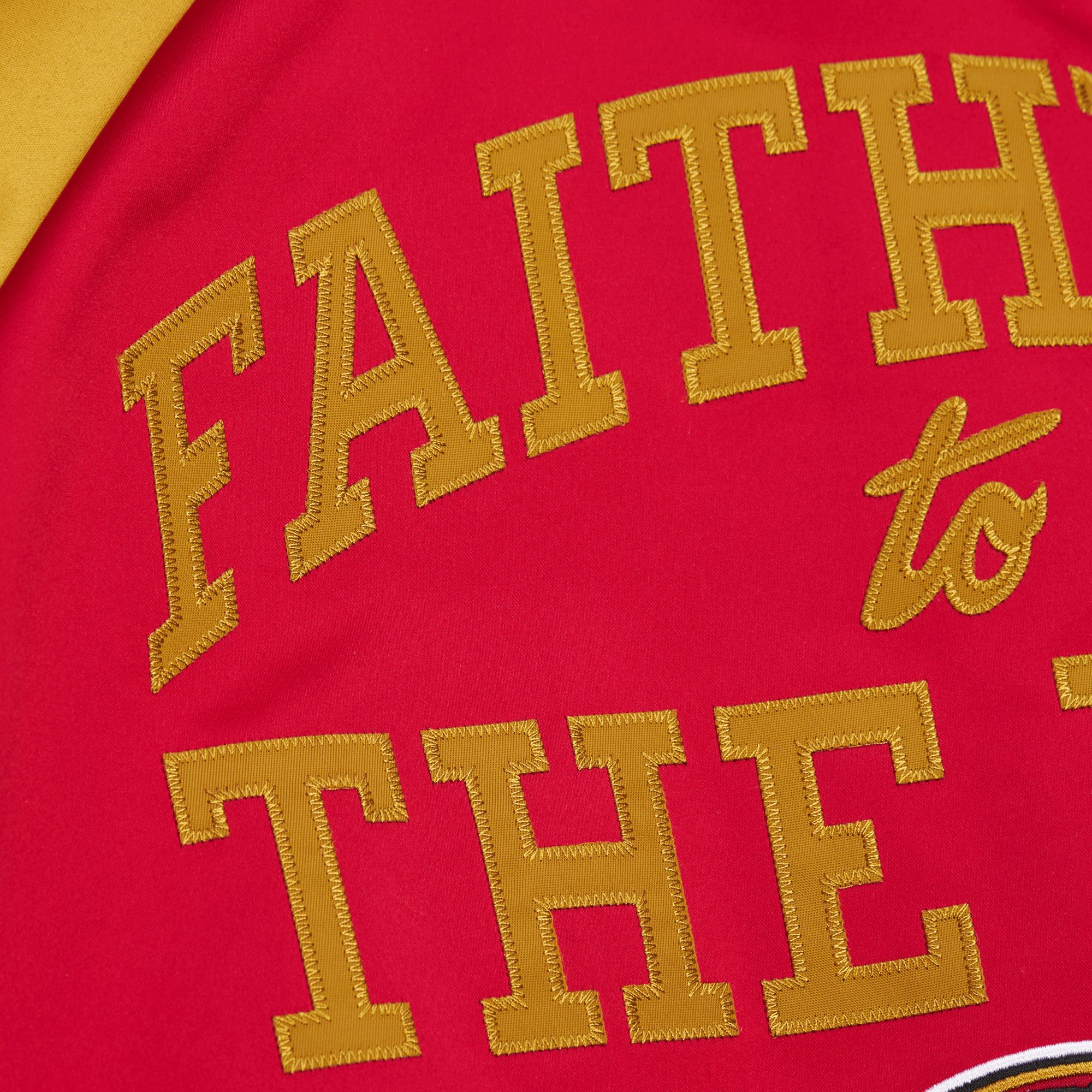 Mitchell &amp; Ness San Francisco 49ers Red Gold Faithful To The Bay Lightweight Satin Jacket