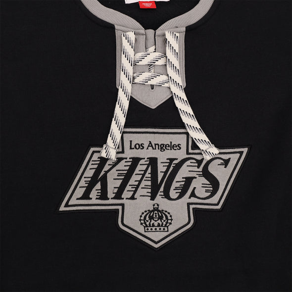 Mitchell & Ness Los Angeles Kings Heritage Lace Up Crew Vintage Logo NHL Jersey