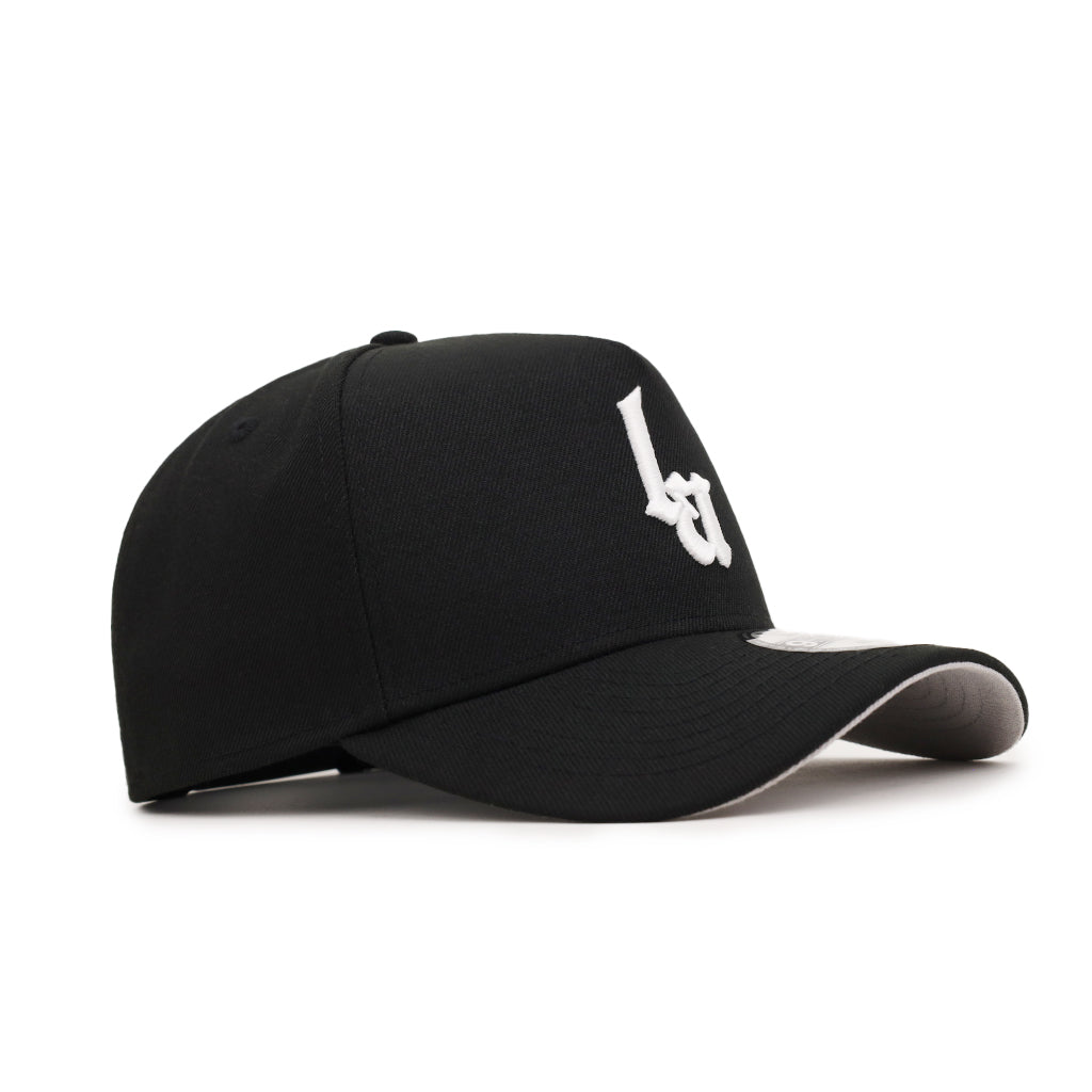 Los Angeles Old English Black On White 9Forty A-Frame Snapback