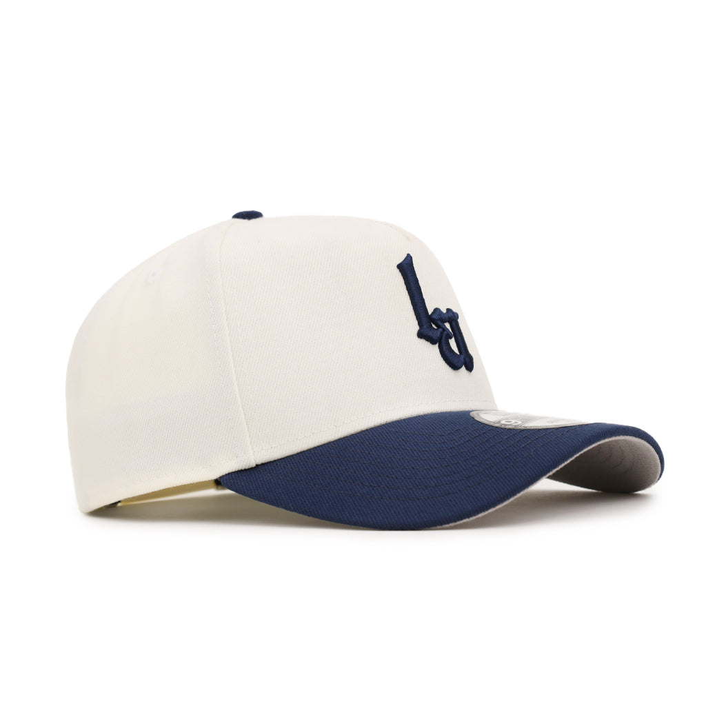Los Angeles Old English Chrome Oceanside Blue 9Forty A-Frame Snapback
