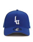 Los Angeles Old English Royal Blue On White 9Forty A-Frame Snapback