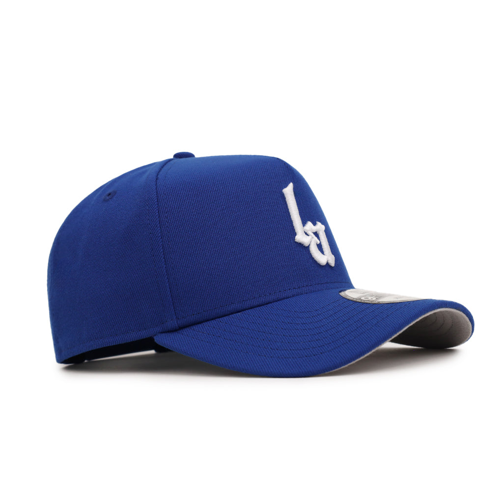 Los Angeles Old English Royal Blue On White 9Forty A-Frame Snapback