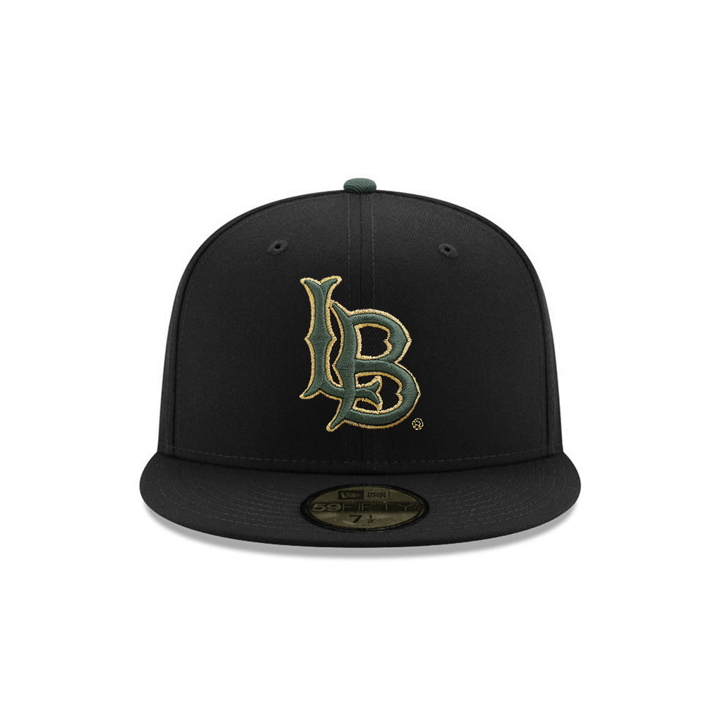 Long Beach College NCAA Black On Green 59Fifty Fitted