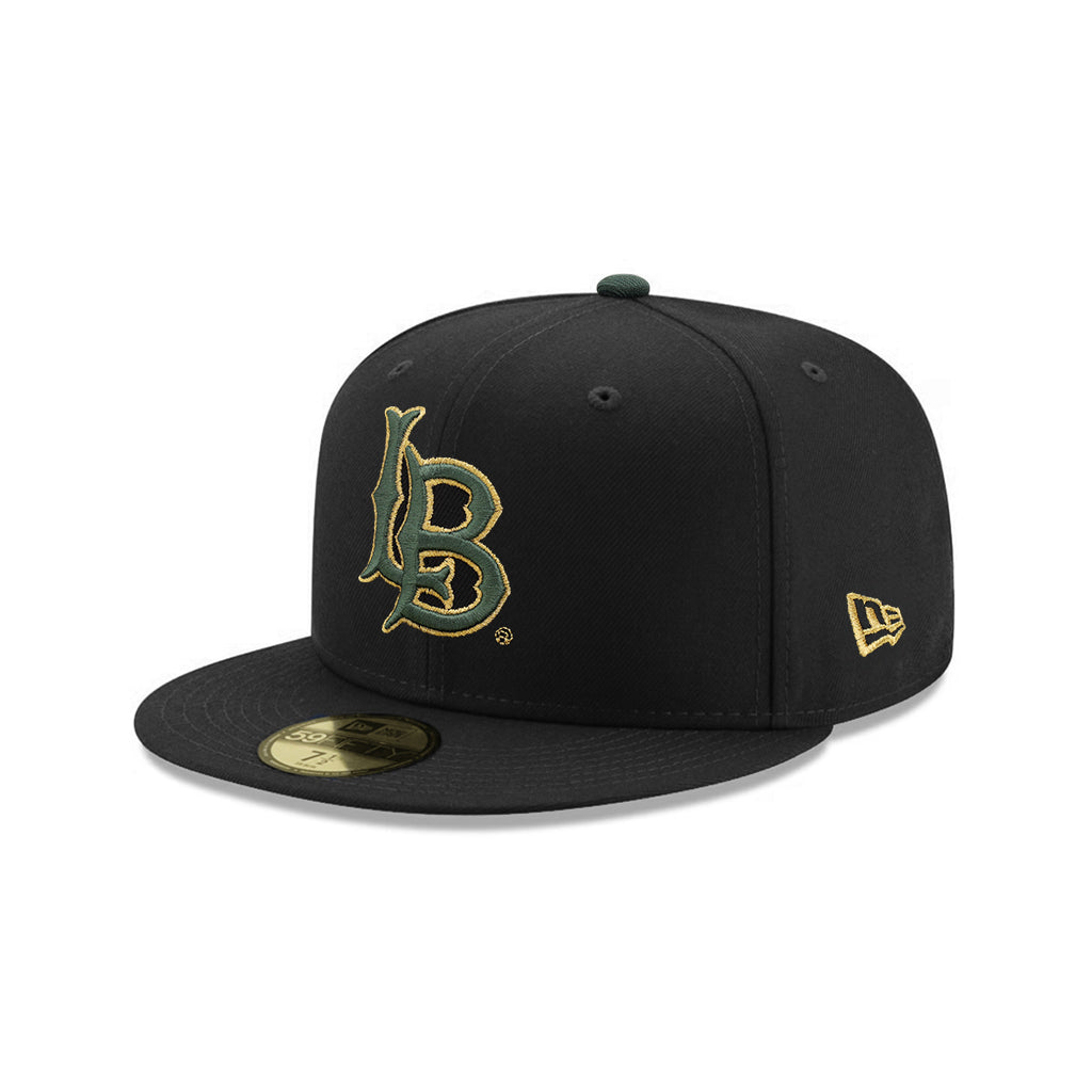 Long Beach College NCAA Black On Green 59Fifty Fitted