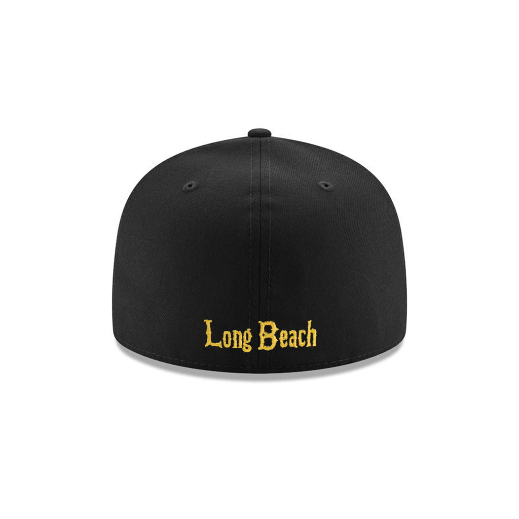 Long Beach College NCAA Black Team Color 59Fifty Fitted