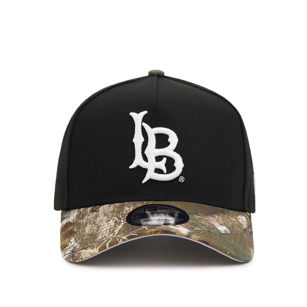 Long Beach Black Real Tree NCAA 9Forty A-Frame Snapback