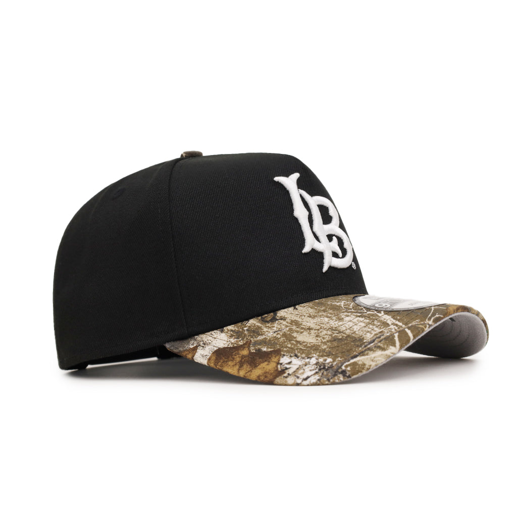 Long Beach Black Real Tree NCAA 9Forty A-Frame Snapback