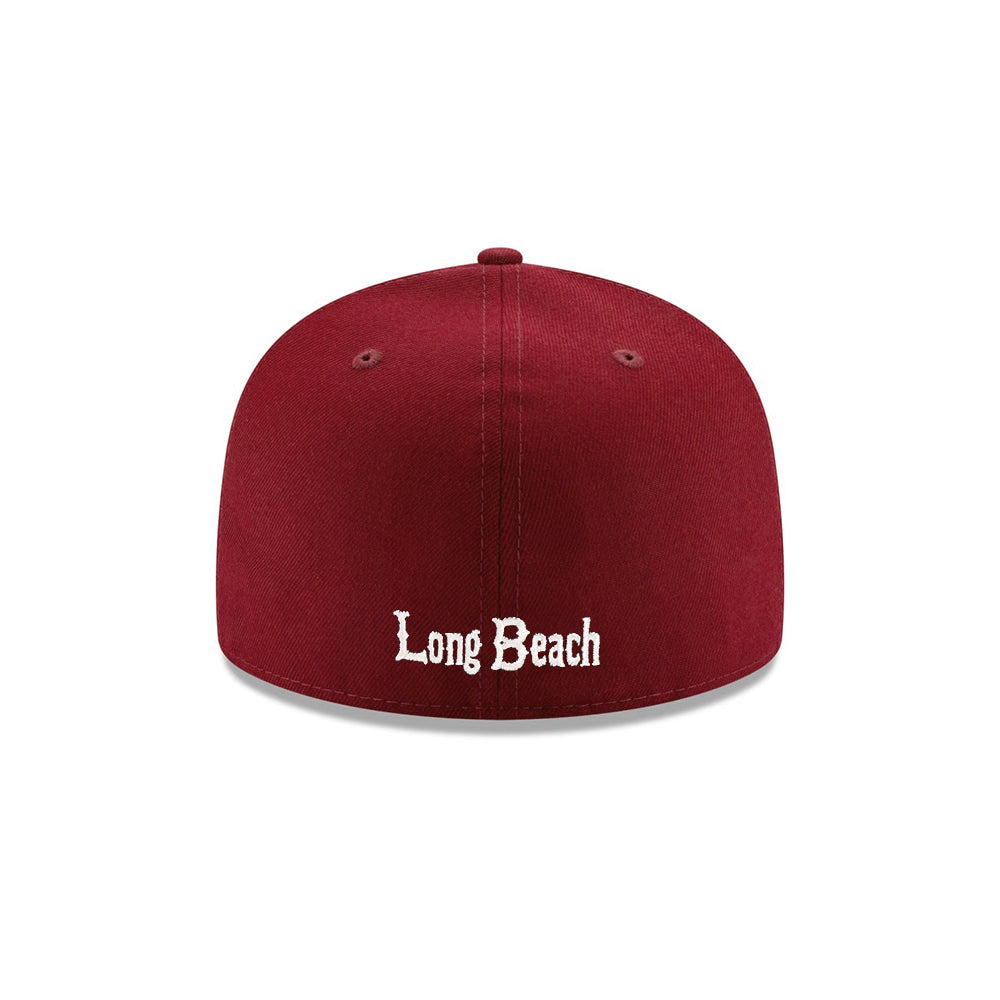 Long Beach College NCAA Cardinal Red 59Fifty Fitted