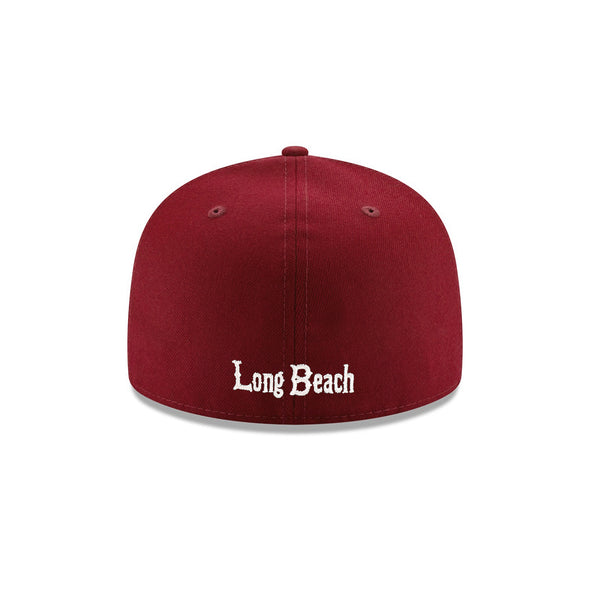 Long Beach College NCAA Cardinal Red 59Fifty Fitted