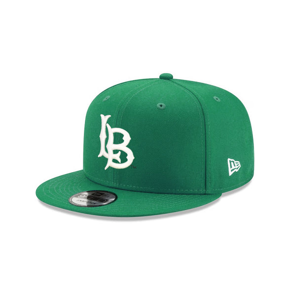 Long Beach College NCAA Green On White 9 Fifty Snapback