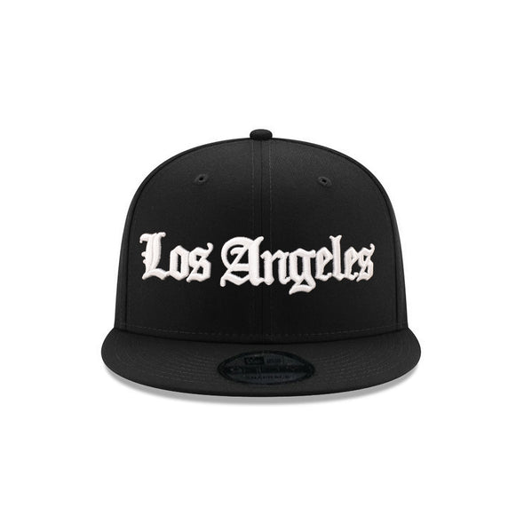 Los Angeles Black on White Old English 9Fifty Snapback