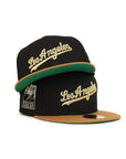 Los Angeles Dodgers Wordmark Black Bronze 2 Tone Dodger Stadium 60th Anniversary SP 59Fifty Fitted