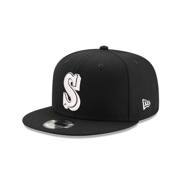 Seattle Mariners Black on White 9Fifty Snapback