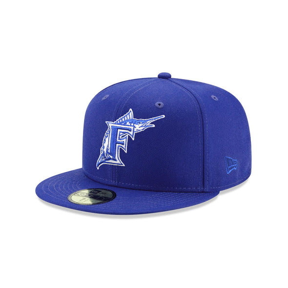 Florida Marlins Royal Blue On White 59Fifty Fitted