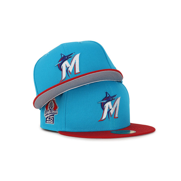 Miami Marlins Blue Red 2 Tone 25th Anniversary SP 59Fifty Fitted